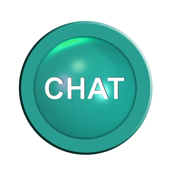 Internet Chat Button Illustration — Stock Photo, Image
