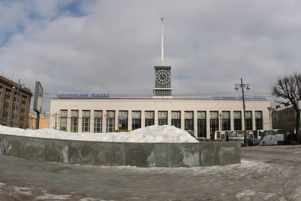 Росія Санкт Петербург Фінський Залізничний Вокзал — стокове фото