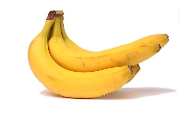Bananes Fraîches Sur Fond Blanc — Photo