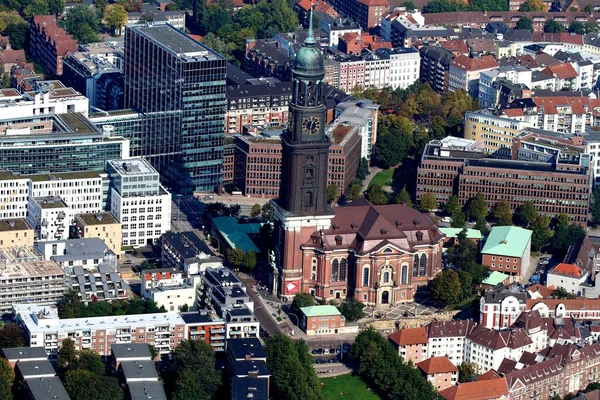 Letecký Pohled Hamburk — Stock fotografie