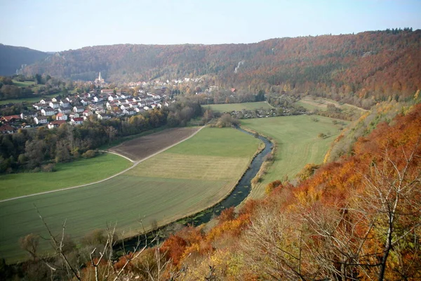 Blaubeuren Είναι Μια Πόλη Στην Περιοχή Του Alb Donau Κοντά — Φωτογραφία Αρχείου