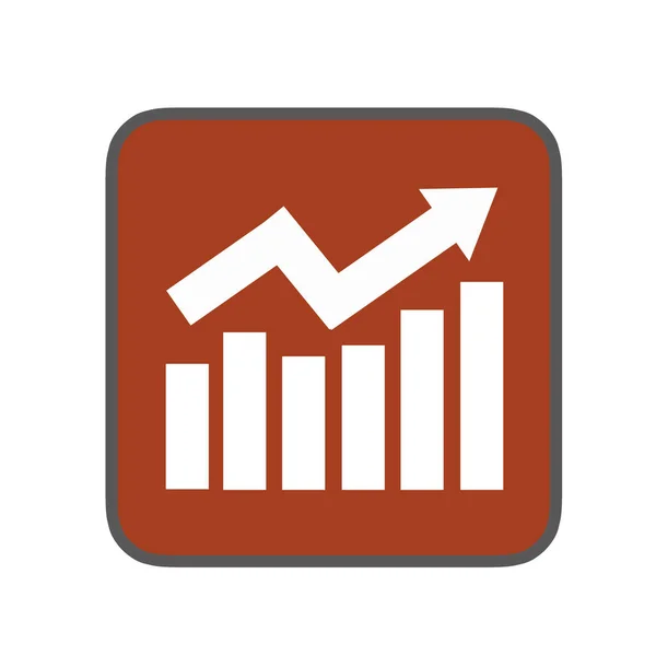 Ikona Wykresu Ilustracja Wektora Płaski Styl Projektowania — Zdjęcie stockowe