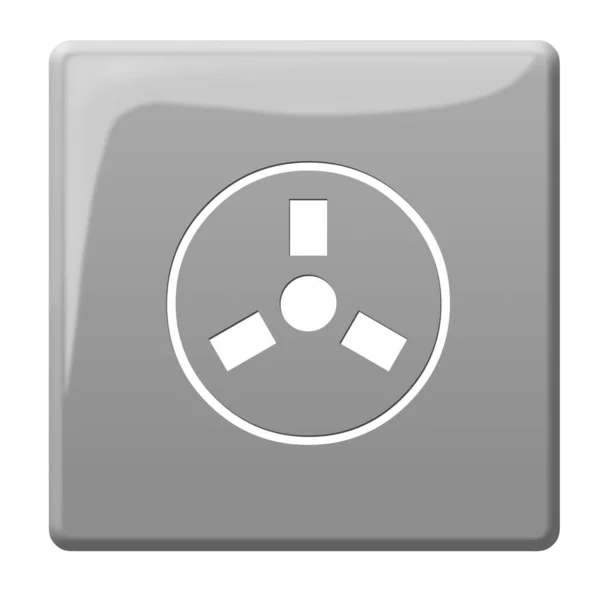 影のアイコンのベクトルボタン — ストック写真