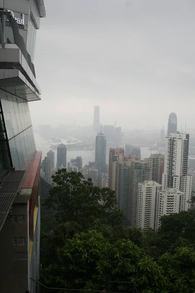 Horizonte Hong Kong Desde Cima Otro Lado Del Puerto —  Fotos de Stock