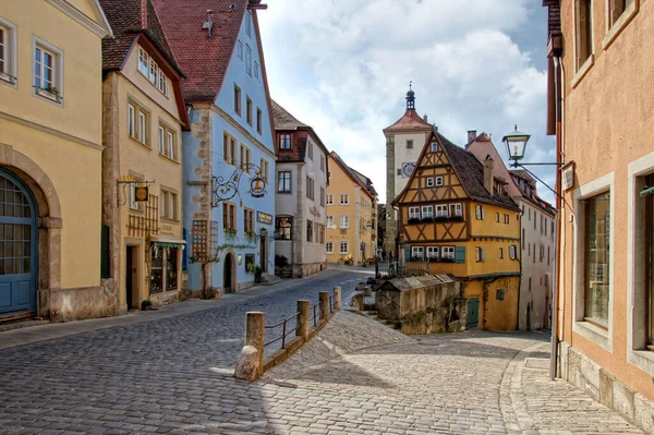 罗森堡 Rothenburg Der Tauber 是德国巴伐利亚北部的一个城镇 — 图库照片