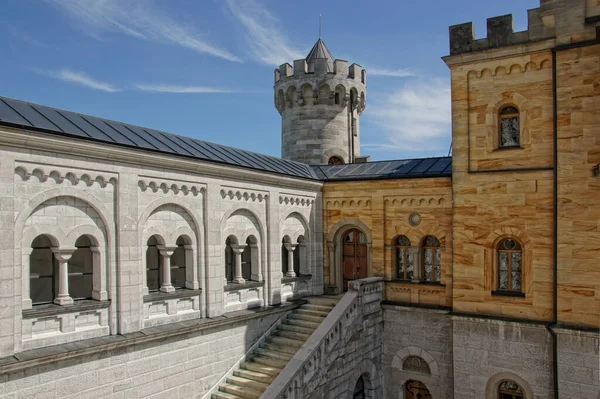 Malebný Pohled Majestátní Středověkou Hradní Architekturu — Stock fotografie