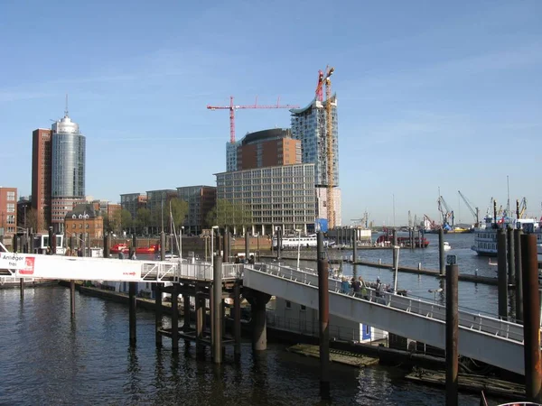 Puerto Hamburgo Con Hafencity — Foto de Stock