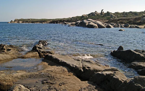 Isola Dei Cavoli Nature Reserve Interesting Geological Formations Typical Mediterranean — Stock Photo, Image