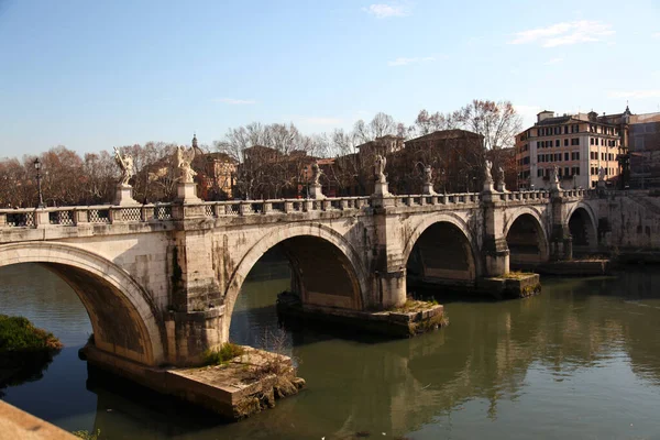 Ponte Sant Angelo Ρώμη — Φωτογραφία Αρχείου