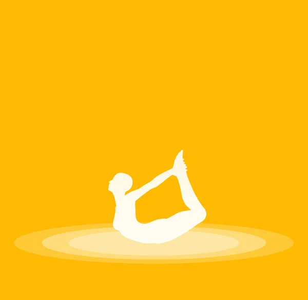 瑜伽浮雕符号 黄色11 — 图库照片