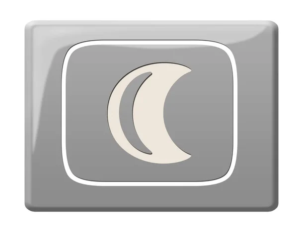 Beyaz Arkaplanda Vektör Düğmesi Simgesi — Stok fotoğraf