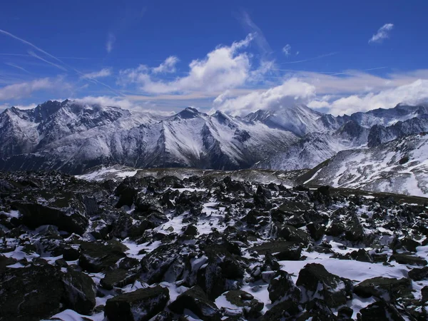 Paesaggio Montano Nelle Alpi Svizzere Sopra Samnaun — Foto Stock