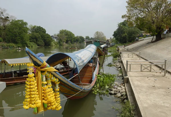 Довгохвостий Човен Chao Praya Аюттхая Таїланд — стокове фото