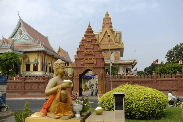 Wat Ounalom Phnom Penh Camboja — Fotografia de Stock