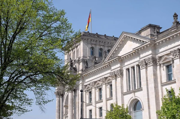 Reichstag Berlin Almanya Tarihi Bir Yapıdır — Stok fotoğraf