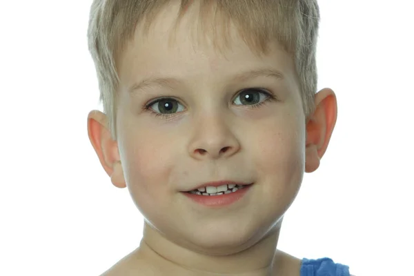 Portrait Boy White Background — Stock Photo, Image