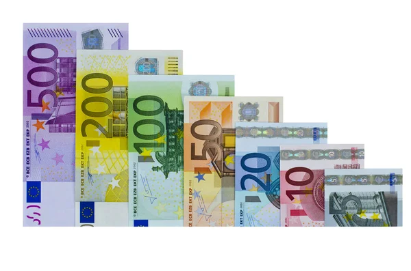 Banknoten Als Diagramm Absteigend — Stockfoto