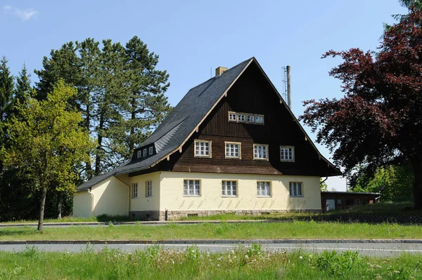 Houten Huis Het Park — Stockfoto