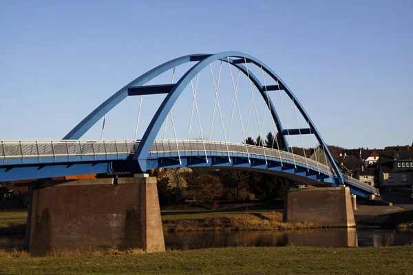 Puente Weser Entre Daspe Hehlen — Foto de Stock