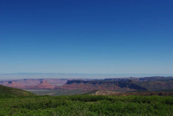 Zielonych Wyżyn Czerwonej Pustyni Utah — Zdjęcie stockowe