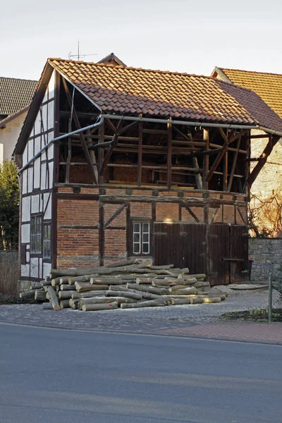 Half Timbered House Hajen Old Carpentry — Stock Photo, Image