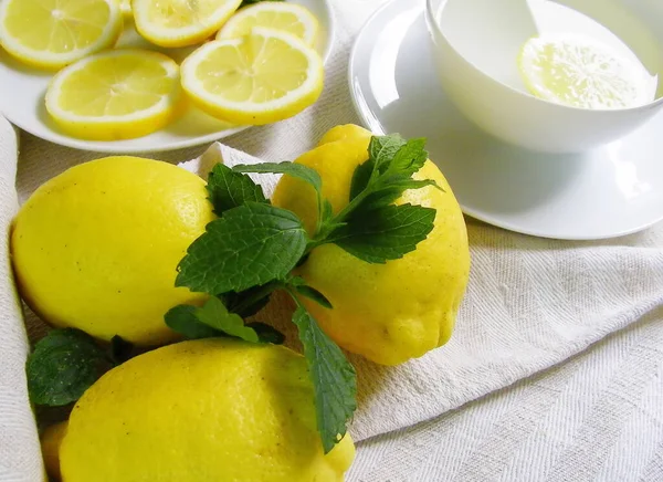 Jugosos Limones Frescos Cítricos — Foto de Stock