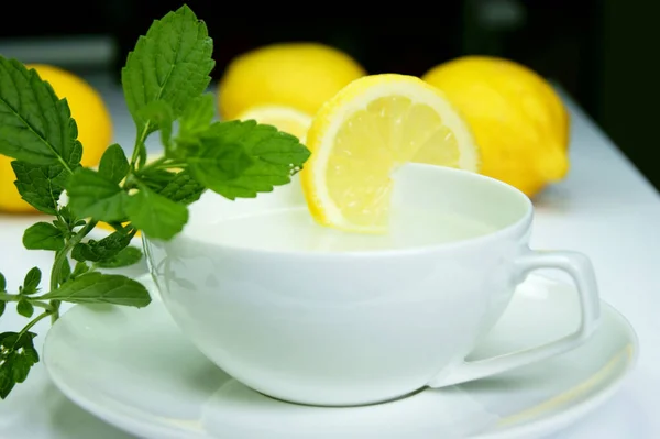 Chá Limão Com Hortelã — Fotografia de Stock