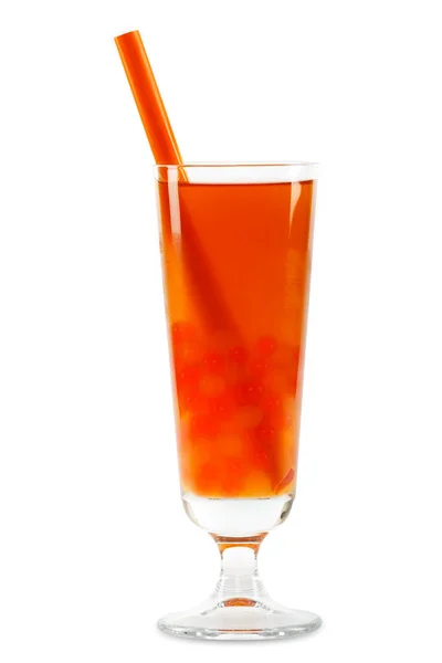 Bubble Tea Exact Clipping Path Isolated White Background — Stock Photo, Image