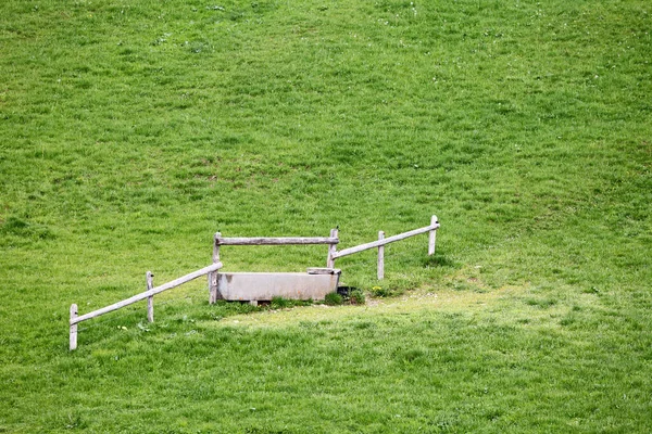 Houten Bank Het Park — Stockfoto