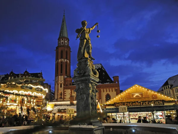 Fonte Romana Natal Frankfurt — Fotografia de Stock