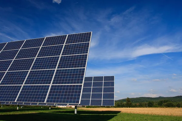 Geração Energia Células Solares Energia Solar — Fotografia de Stock