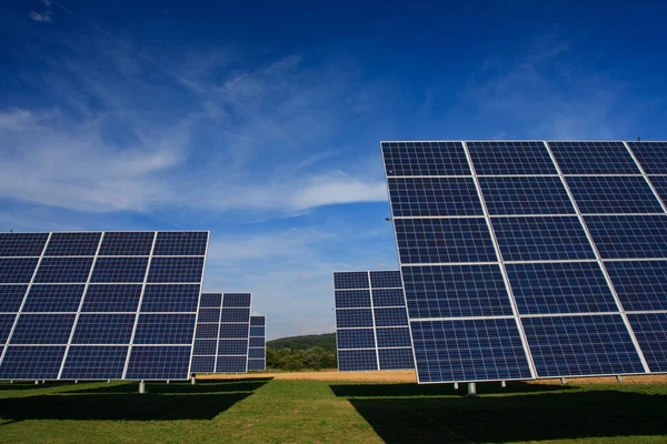 Geração Energia Células Solares Energia Solar — Fotografia de Stock