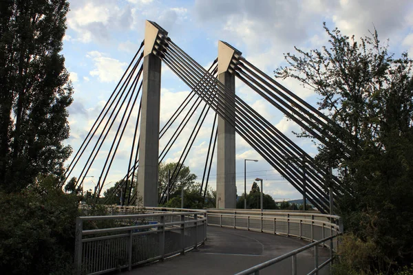 Мост Шпиттелауэр Через Дунайский Канал — стоковое фото