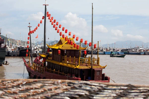 Fischerboot China — Stockfoto