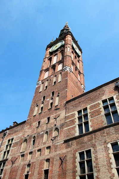 Das Rathaus Der Stadt Danzig — Stockfoto