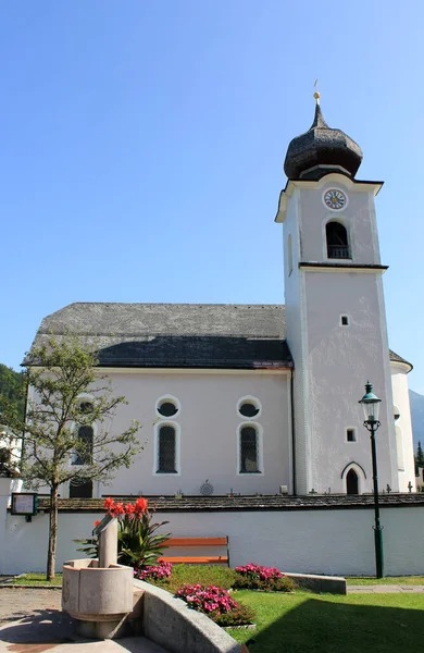 Igreja Strobl Lago Wolfgang — Fotografia de Stock