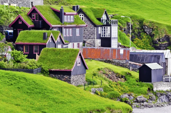 Leynar Danish Name Lejnum Village Faroe Islands West Streymoy Leynar — Stockfoto