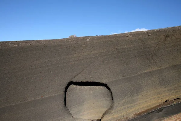 Vägkurva Skuren Lavastenen Teneriffa — Stockfoto