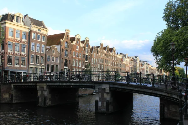 Ponte Sobre Grachte Amsterdam — Fotografia de Stock
