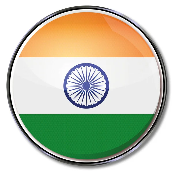 Прапор Срі Ланки Значок Кнопка Фон Відсічним Контуром — стокове фото