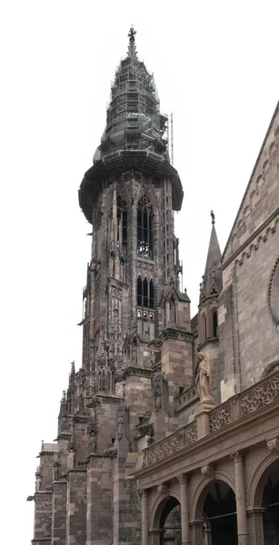 Campanário Catedral Freiburg Alemanha — Fotografia de Stock