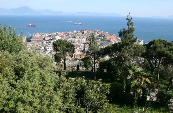 Kilátás Óvárosra Nápolyi Öbölre Olaszország — Stock Fotó