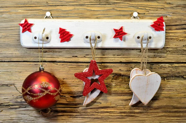 Χριστουγεννιάτικο Ξύλινο Αστέρι Καρδιά — Φωτογραφία Αρχείου