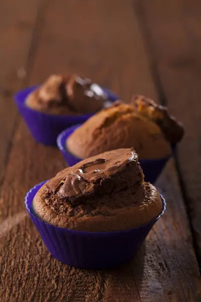 Deliziosi Muffin Dolci Vicino — Foto Stock