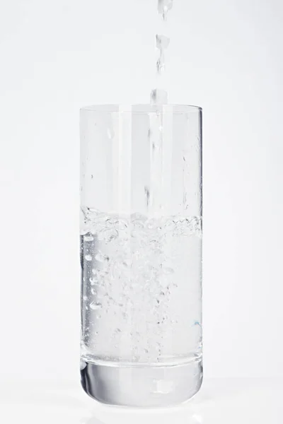 Pour Mineral Water Glass — Stock Photo, Image