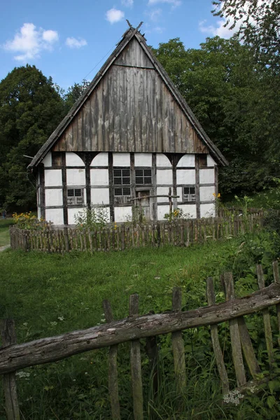 Half Timbered House Farm Garden — Stock Photo, Image