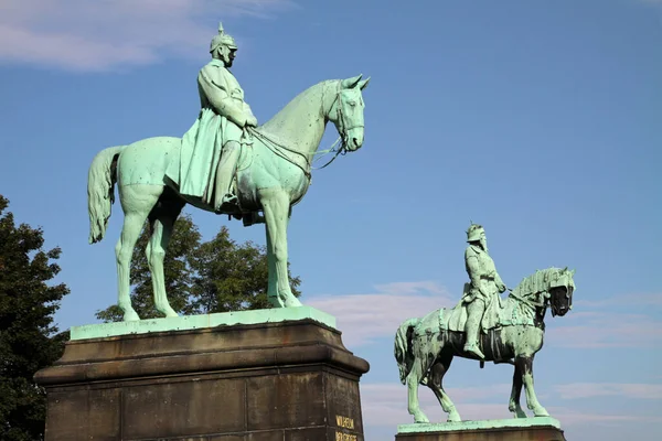 Statue Equestri Del Kaiser Guglielmo Barbarossa Goslar — Foto Stock