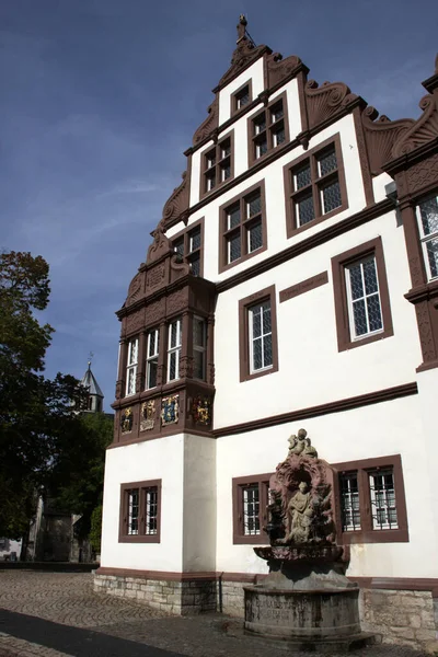 Abadia Bad Gandersheim Com Elisabethfountain — Fotografia de Stock