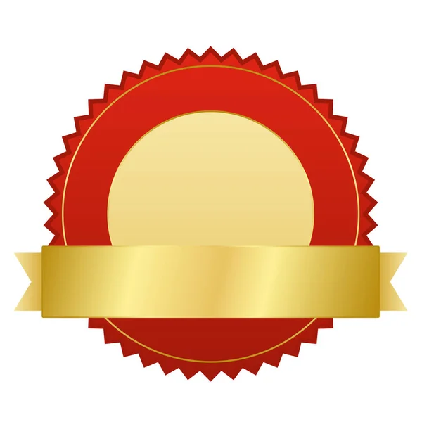 Certificate red with golden banner