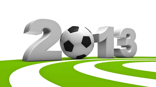 Abstracte Weergave Van Voetbal 2013 Als Rendering — Stockfoto